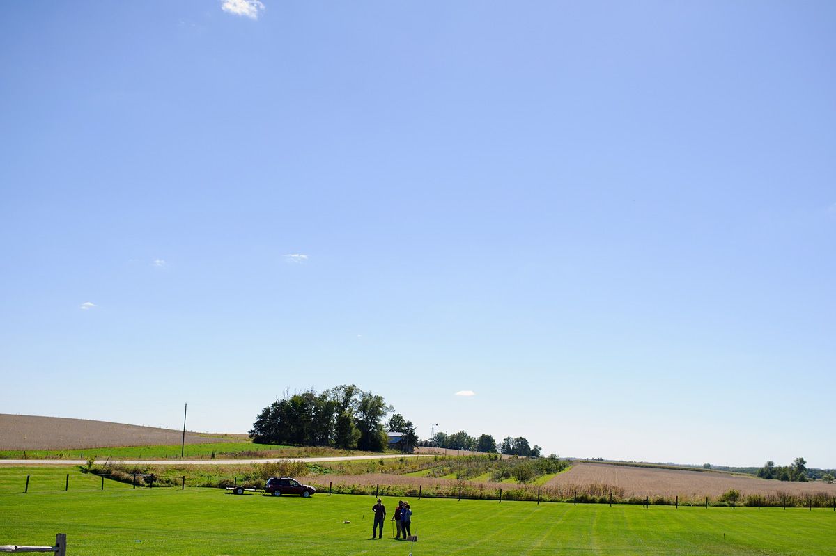 Big lawn in front of the Sutliff Barn